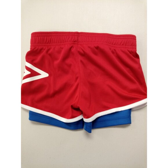 Umbro Girl's Red, White, and Blue Soccer Shorts Size 6x, Small - Picture 2 of 4